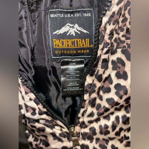 Pacific Trail leopard snow bib size 12M - Picture 3 of 3